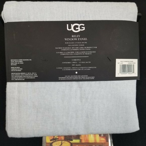 UGG Accents New Ugg Riley Tab Top Window Curtain Panel 5 X 63 Denim